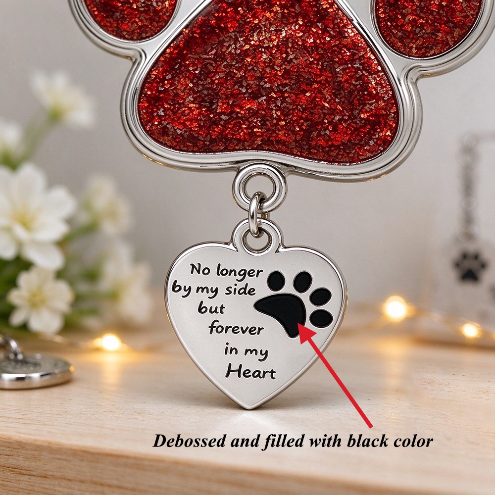 Custom Paw Print Pet Memorial Sun Catcher