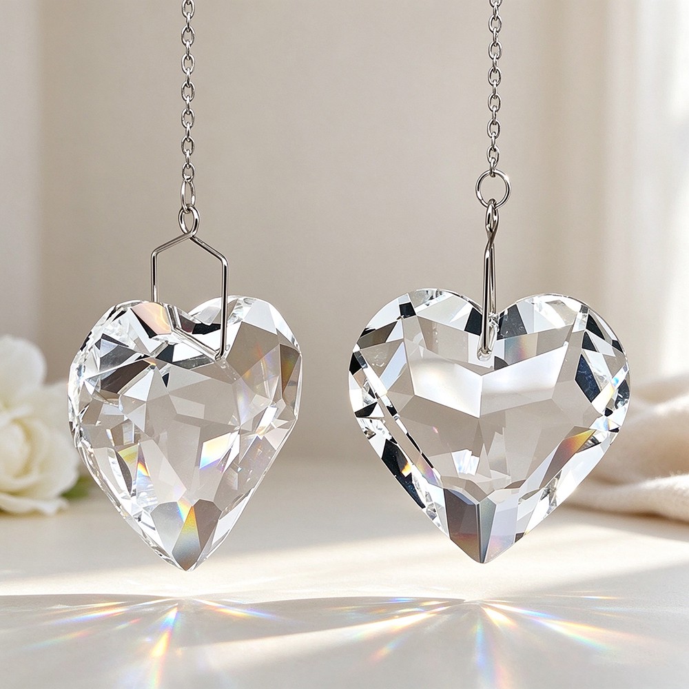 Clear Heart Crystal Prism Sun Catcher