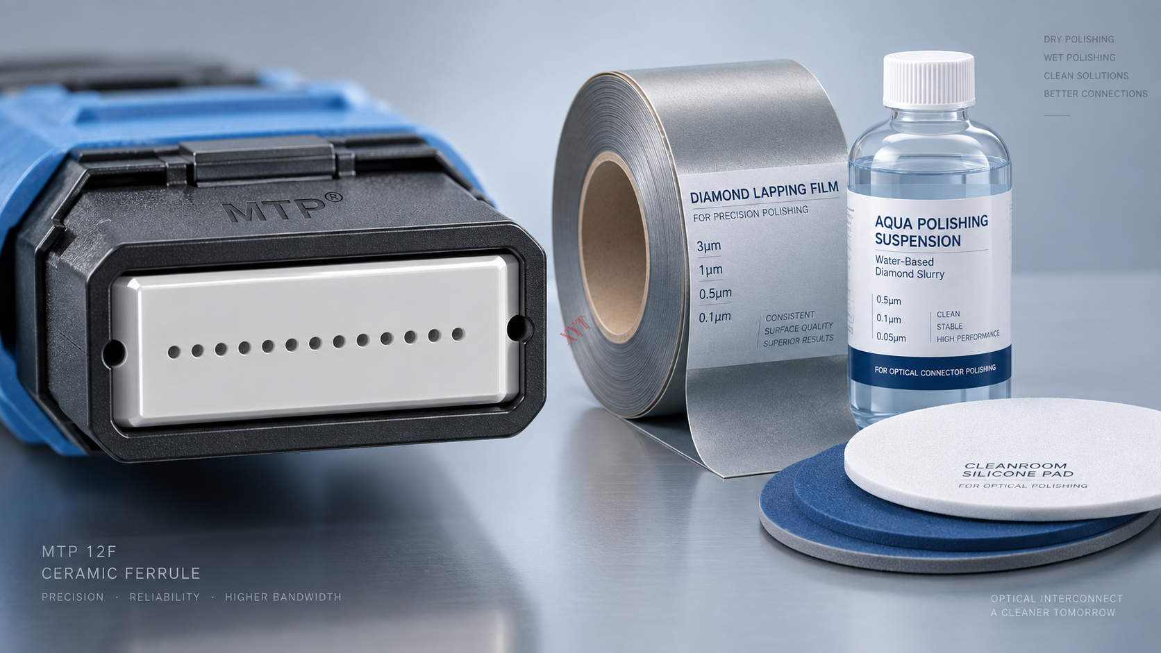 Is dry polishing better than wet for MTP connector finishing?