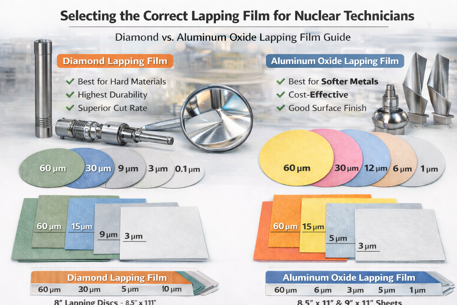 Nuclear Technicians: A Detailed Technical Guide Selecting the Correct Lapping Film