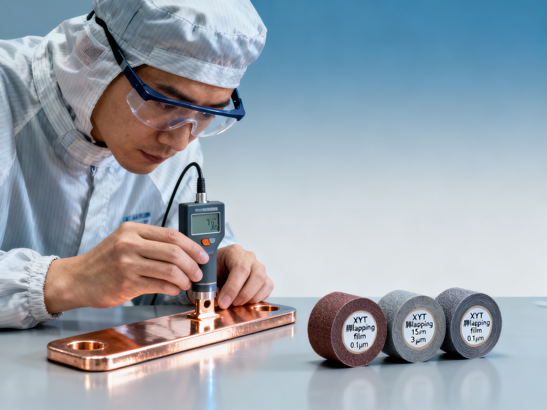 Can lapping film be used for both coarse and fine polishing in electrical contact surface finishing?