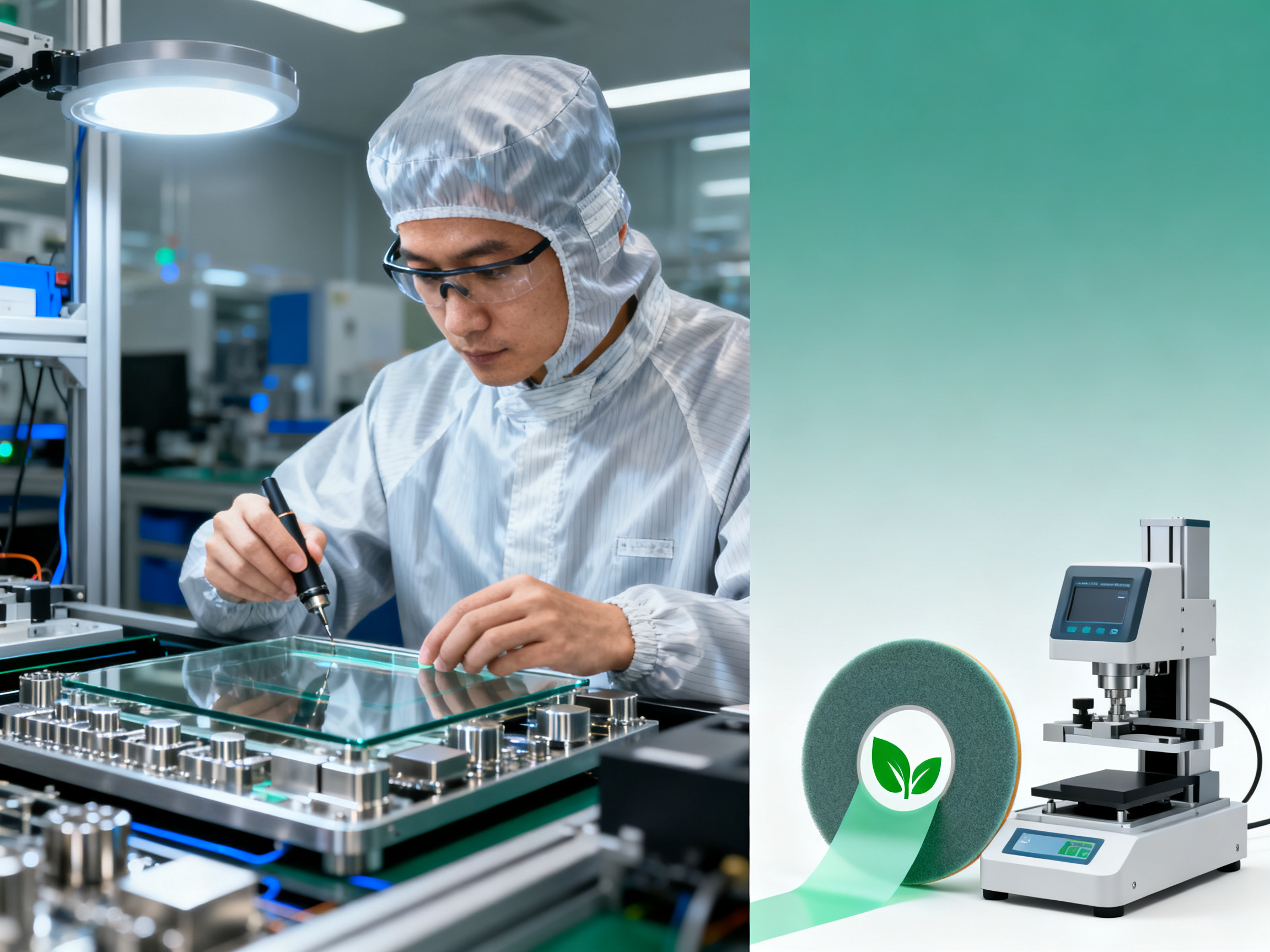 Is lapping film eco-friendly for polishing glass or metal parts used in electrical devices?