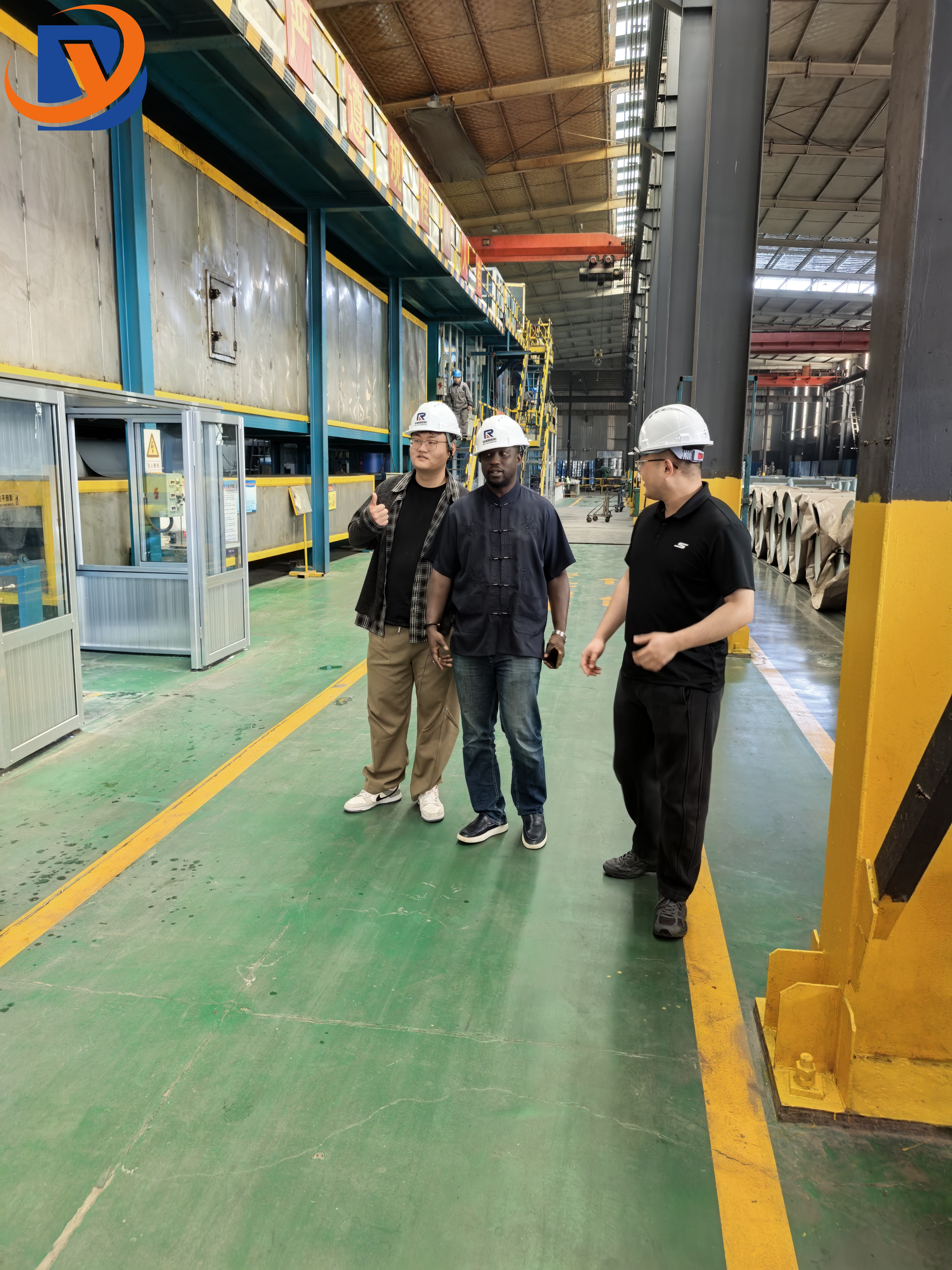 Senegal Customer Visits Our Factory to Inspect 200 Tons of Aluzinc Corrugated Roofing Sheets