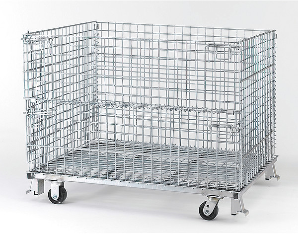 Caster-equipped storage cage A4