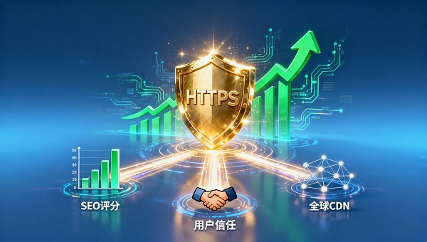 HTTPS 对网站有什么作用?2026年搜索引擎排名、用户信任与转化率的3维影响实测 HTTPS 对网站有什么作用?2026年搜索引擎排名、用户信任与转化率的3维影响实测
