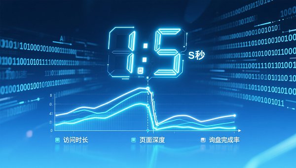 网站打开速度为什么很重要?对比三类外贸客户行为数据:访问时长、页面深度、询盘完成率的拐点都在1 网站打开速度为什么很重要?对比三类外贸客户行为数据:访问时长、页面深度、询盘完成率的拐点都在1