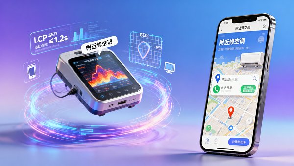 SEO关键词研究忽略搜索设备差异？‘附近修空调’在移动端占比达91%，PC端几乎为零