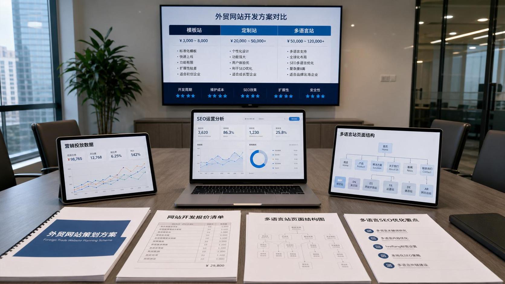 江苏外贸网站开发成本多少？模板站、定制站和多语言站报价区别