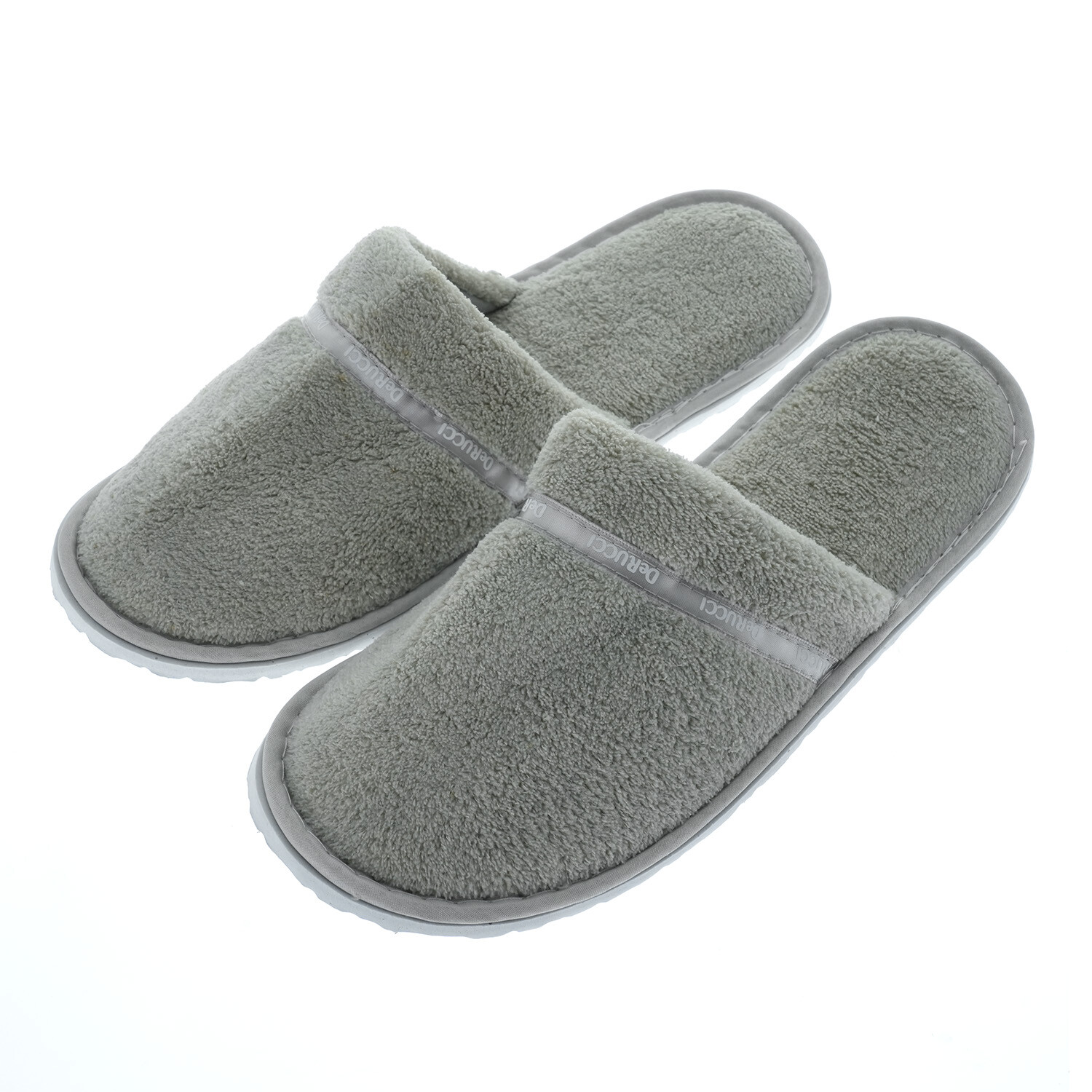 Custom Woven Label Plush Slippers