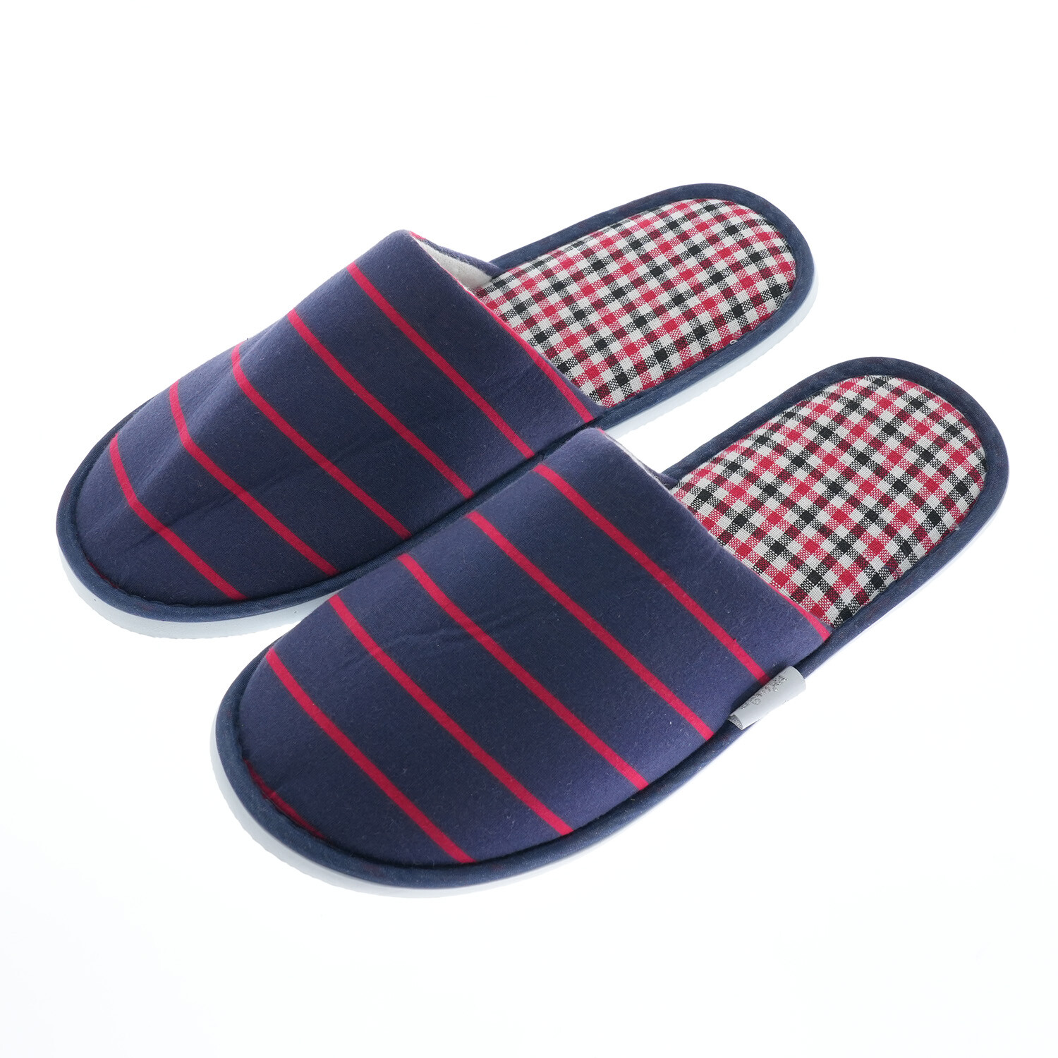 Bold Striped Cotton Slippers