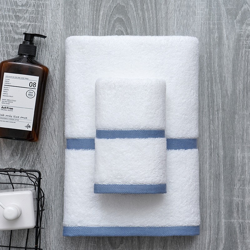 Cotton Platinum Stripe Towel
