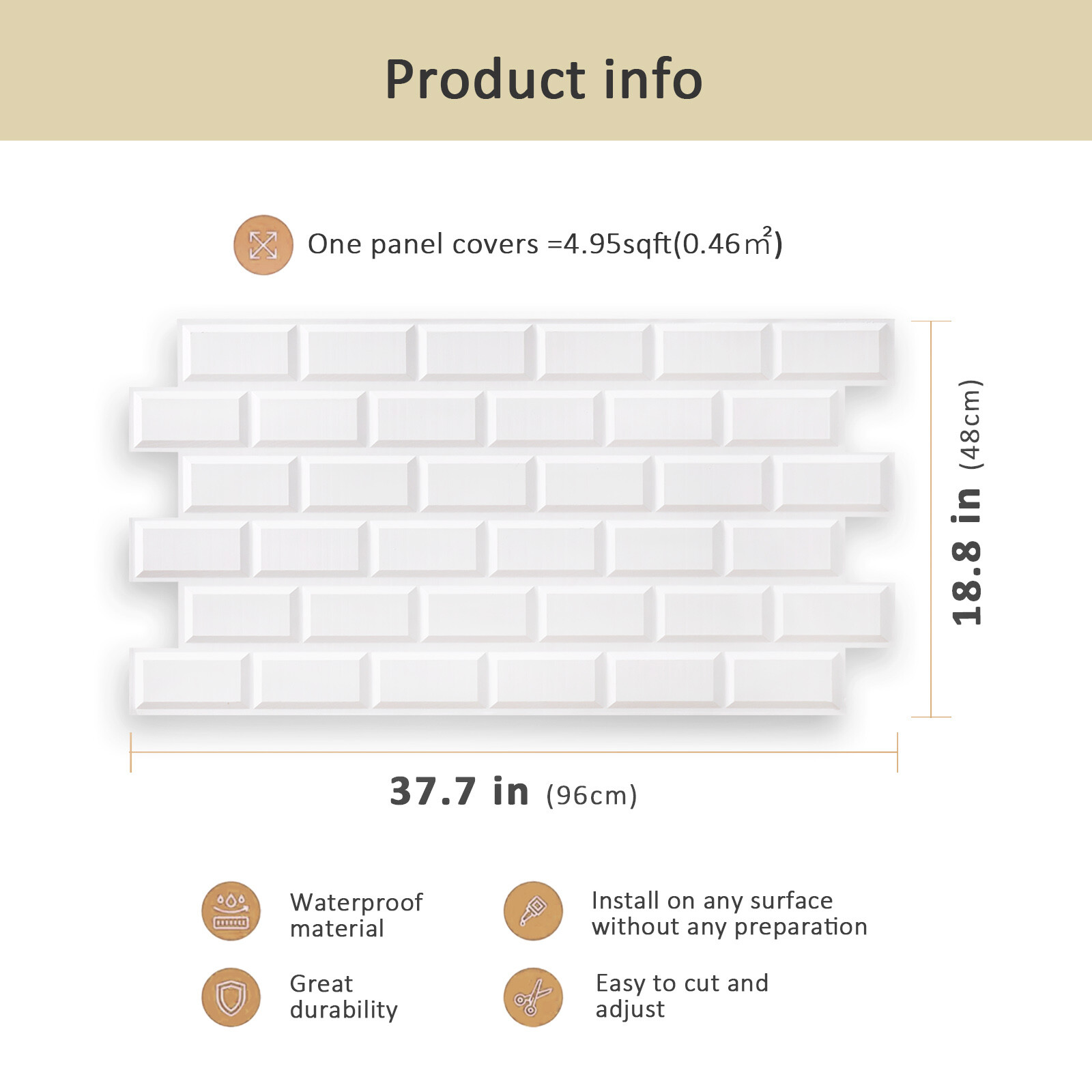 3D Foam Brick Wall Panels 70x77 | Peel and Stick Wall Decor