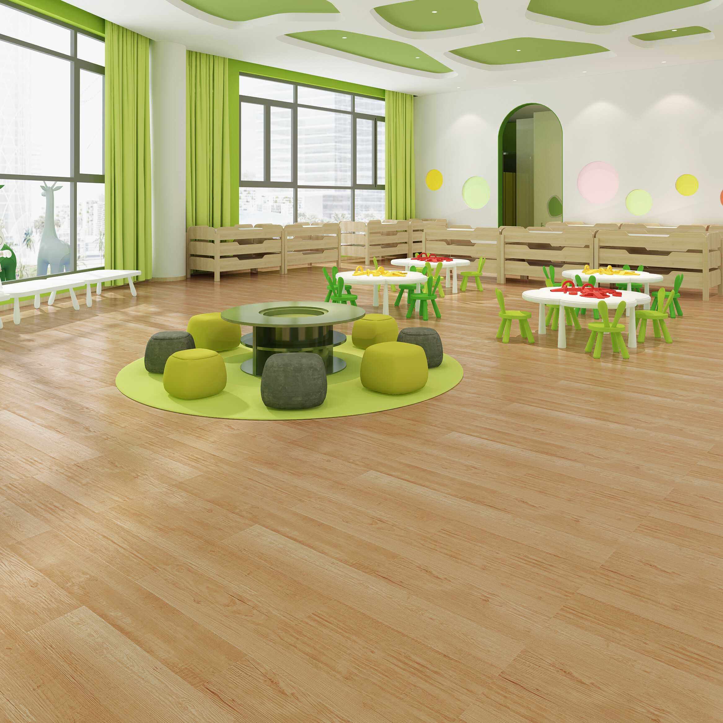 LVT Self Adhesive Floor Sticker for Bathroom