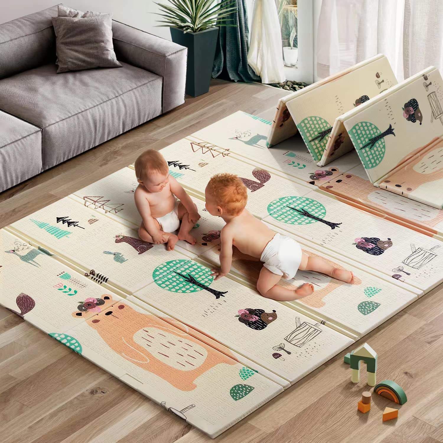 Foldable Baby Play Mat - Waterproof XPE Foam Mat for Newborn & Toddler Foldable Baby Play Mat - Waterproof XPE Foam Mat for Newborn & Toddler