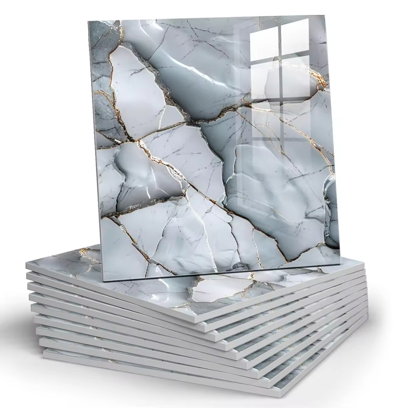 Waterproof Marble Sticker for Bathroom - Mold Resistant Adhesive Film for Shower Walls