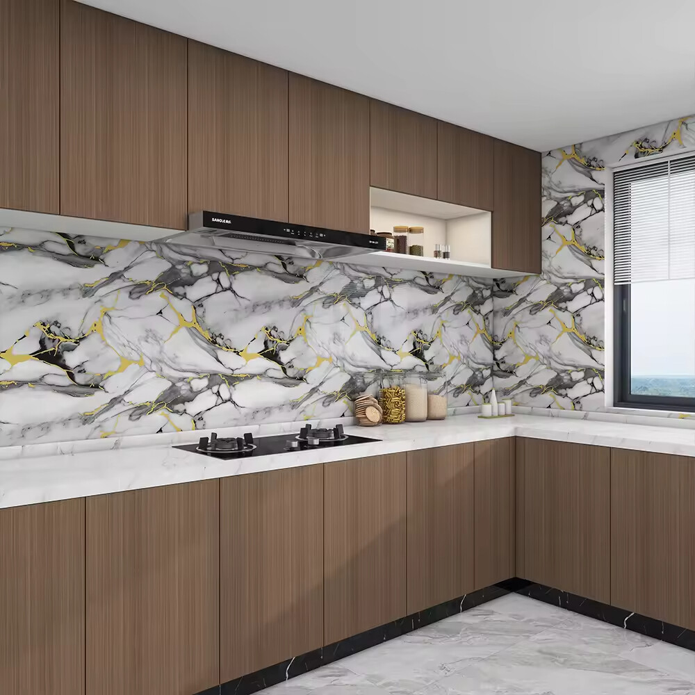 Luxury Vinyl Marble Sticker - Textured Finish for a Realistic Stone Look on Any Surface