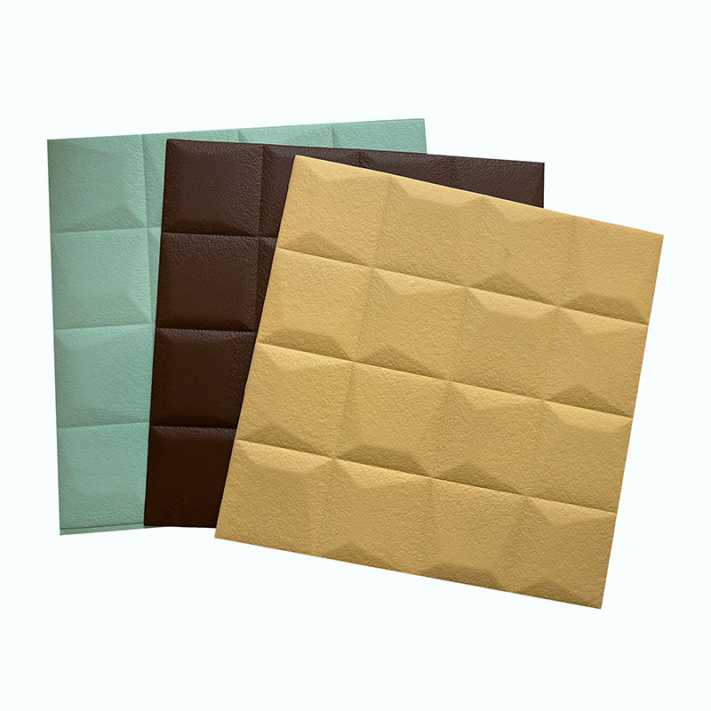 Modern 3D Leather Wall Sticker Peel and Stick Soft Panel