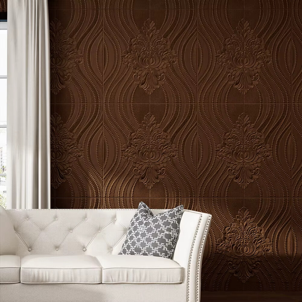 Soft Touch 3D Leather Wall Panel Peel and Stick Sticker