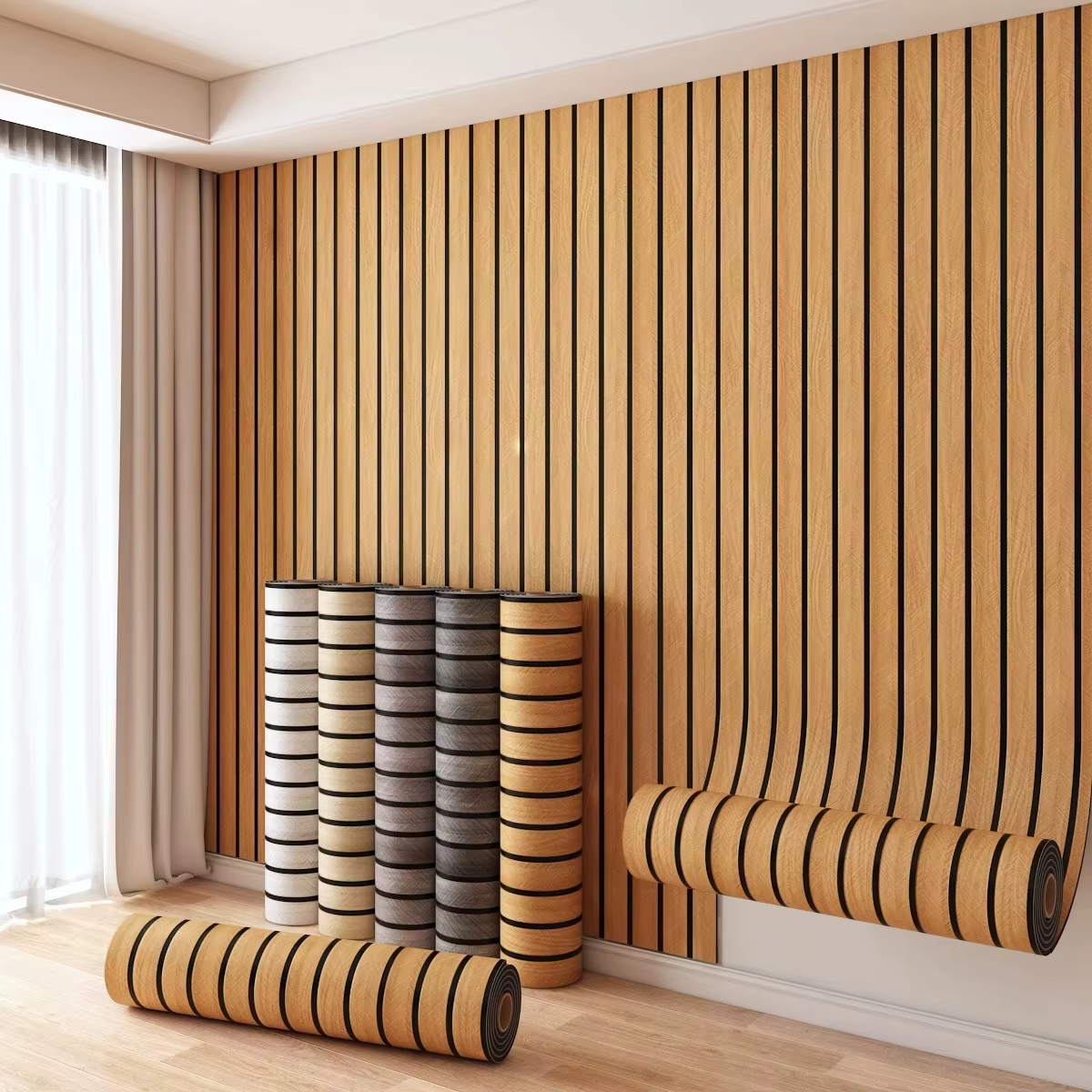 Premium 3D Fluted Wall Sticker for Bedrooms & Kitchens