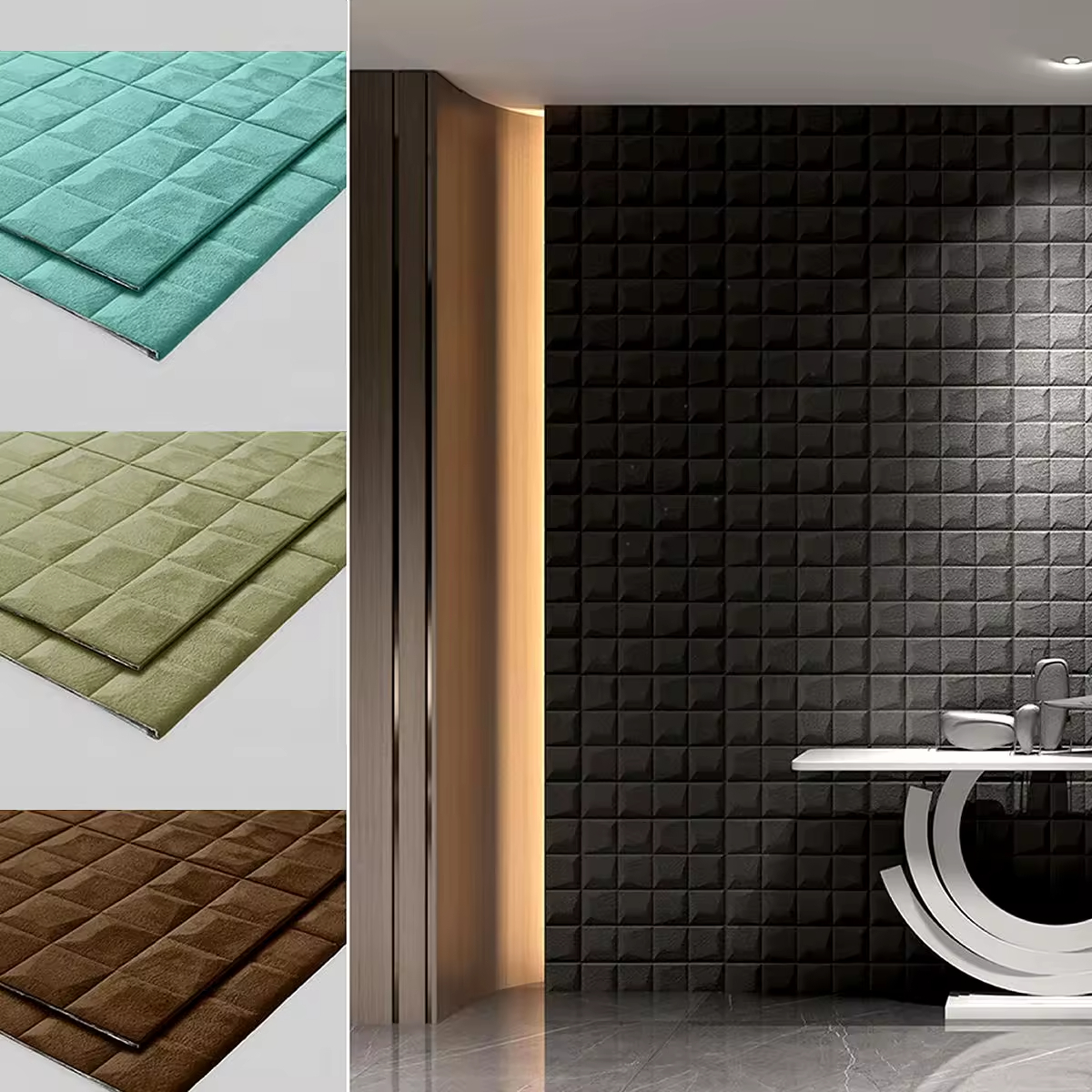 Self-Adhesive Leather Velvet Wall Stickers | Simple and Elegant Wall Decor