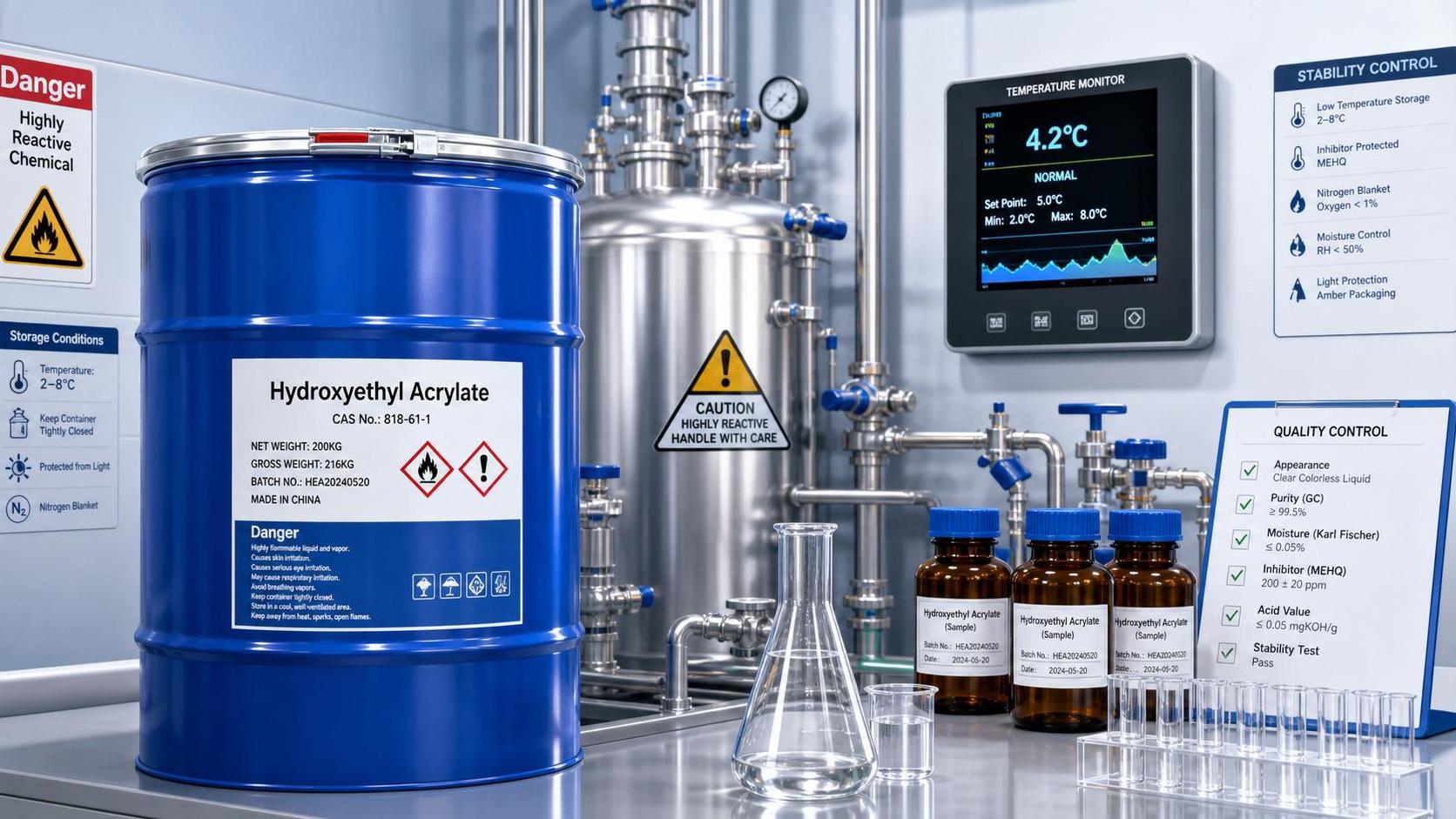Hydroxyethyl Acrylate: Key Reactivity and Storage Concerns