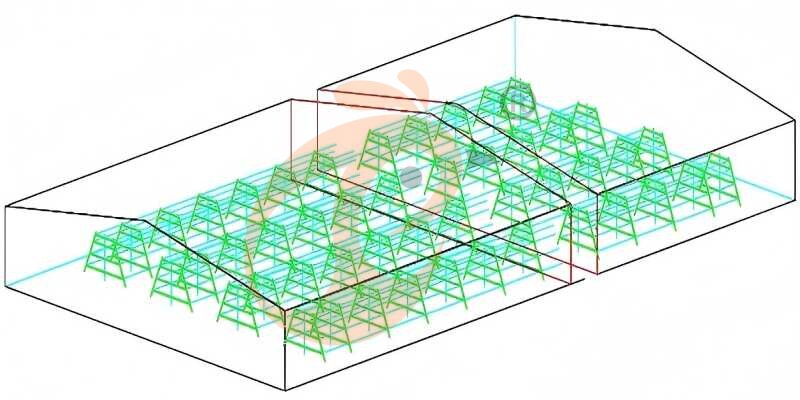 poultry house design with A type chicken cage