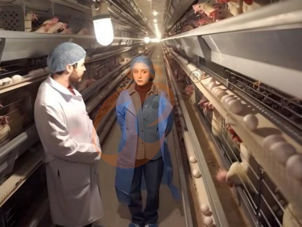 H A chicken battery cage for layers in poultry farm (31)