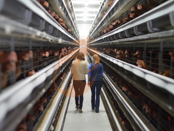 H A chicken battery cage for layers in poultry farm (10)