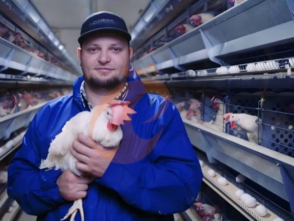 H A chicken battery cage for layers in poultry farm (35)