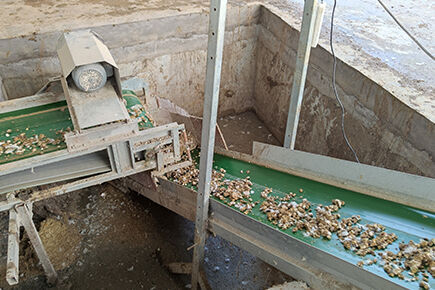 Luoto finished chicken manure drying poultry farm