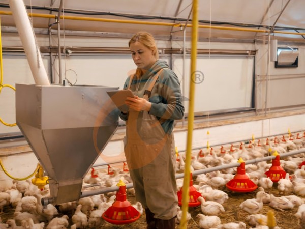 poultry deep litter with feed silo (2)