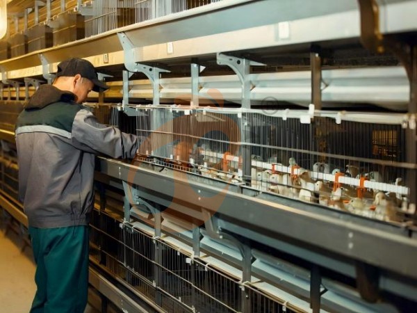 H A chicken battery cage for layers in poultry farm (10)