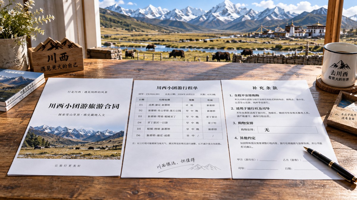 How Can a No-Shopping Promise for a Small-Group Tour in Western Sichuan Be Clearly Written into the Contract?