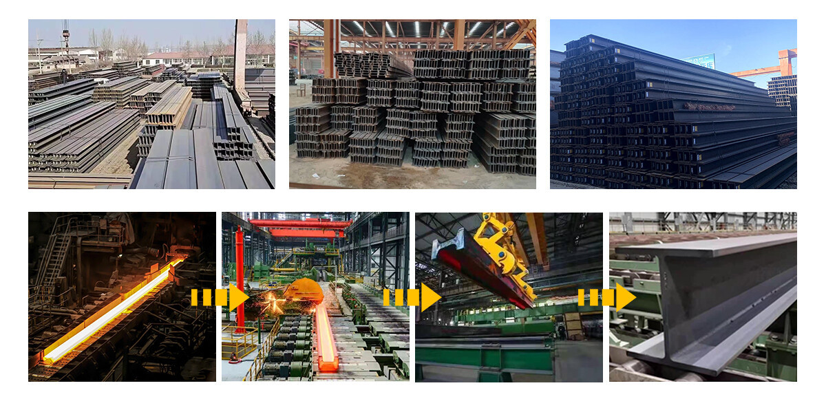 H型钢2 H Beam Building Metal Material Cut Into T bar Steel I Beam Railway Building