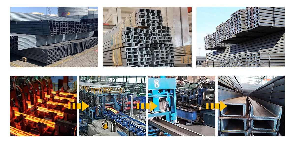 槽钢2 Structural Steel ASTM A106 A36 SS400 S235jr Purlins U Sections Steel Channels High Quality