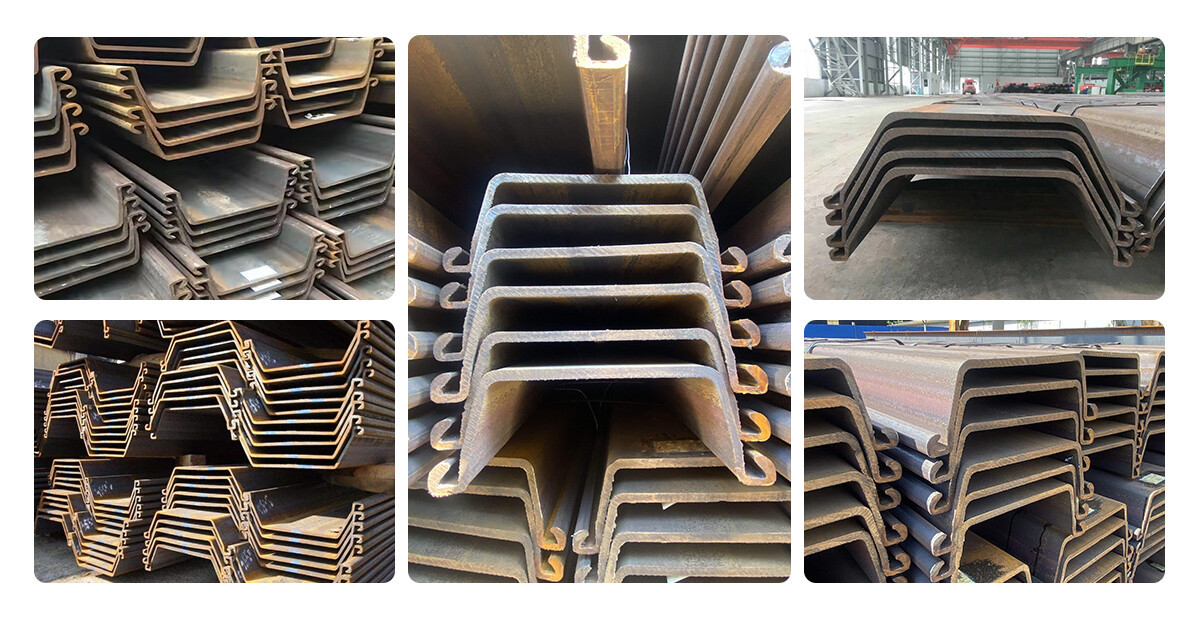 钢板桩1 Cheap ASTM A572 S255/S390/S430/SY295/SY390 Steel Sheet Pile Price Per Ton Steel Sheet Pile With Large Stock