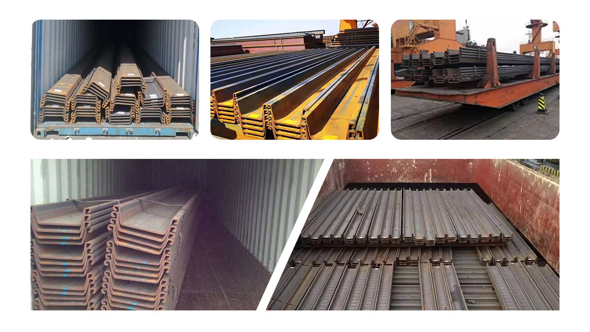 钢板桩3 Cheap ASTM A572 S255/S390/S430/SY295/SY390 Steel Sheet Pile Price Per Ton Steel Sheet Pile With Large Stock