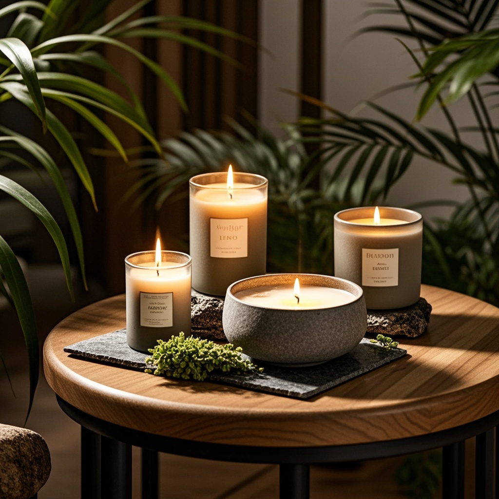 Luxury Hotel & Spa Scented Candles, Custom Signature Scent for Relaxing Ambiance, Bulk Elegant Home Fragrance Collection for Commercial Use