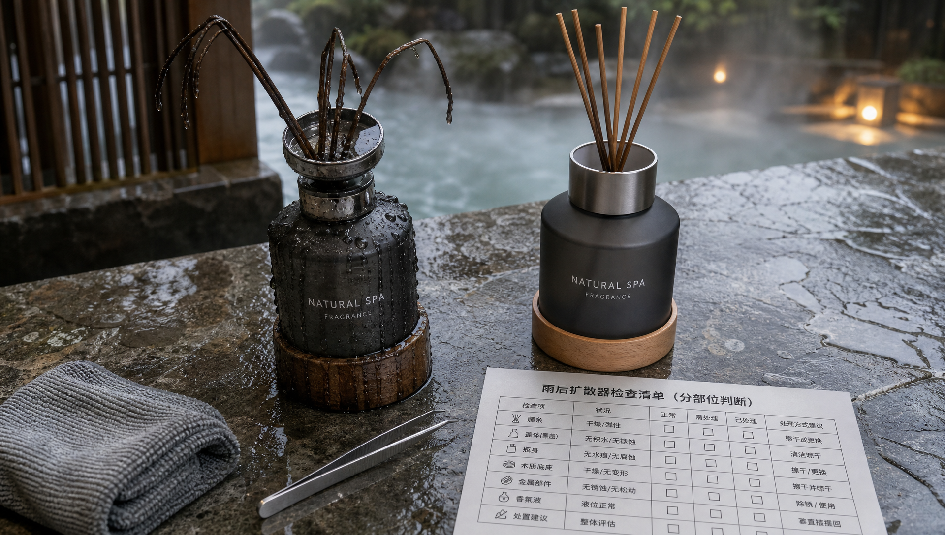 An Outdoor Hot Spring Fragrance Diffuser Left in the Rain All Night – Can It Still Be Used the Next Day?