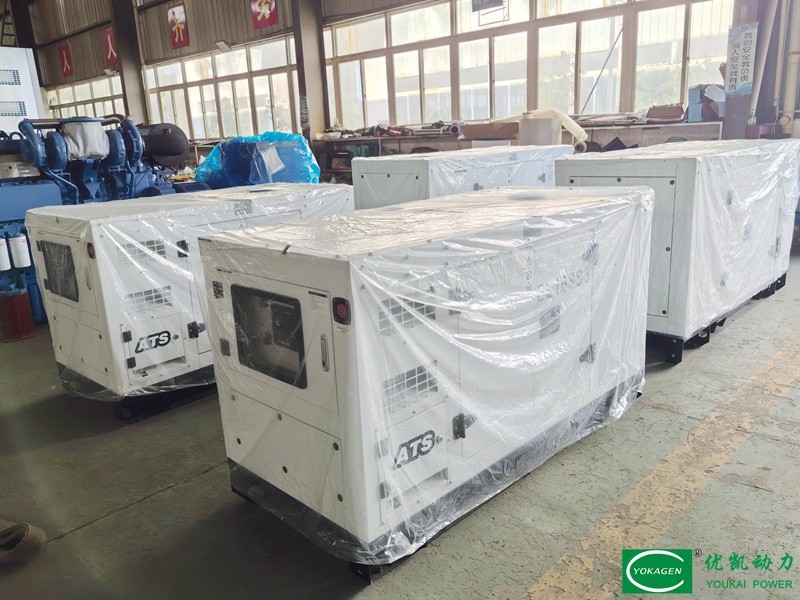 Batch of White Generator Sets Fully‑Packed & Ready for Shipment