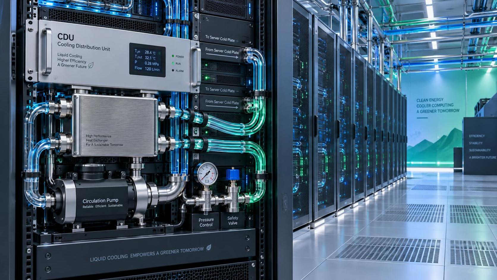 Selección de una CDU montada en rack para racks de servidores de alta densidad con refrigeración líquida