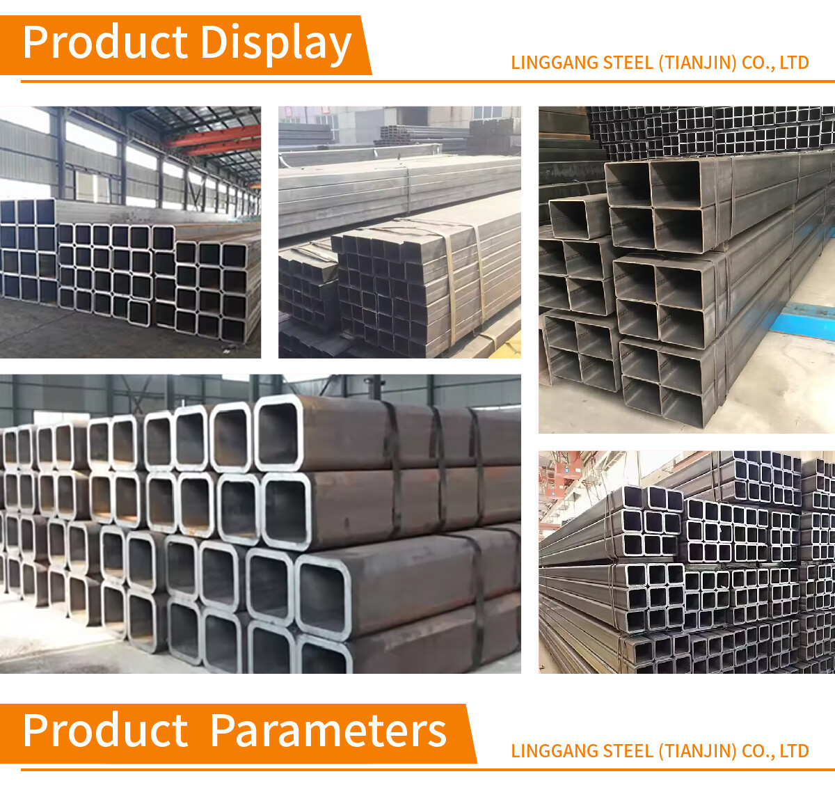 Carbon Steel square Tube Hollow Section Black Rectangular square ERW Steel Tube