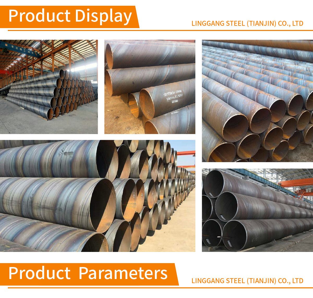 Spiral welded pipe / octg supplier / boiler tubes supplier / erw pipe / lsaw pipe