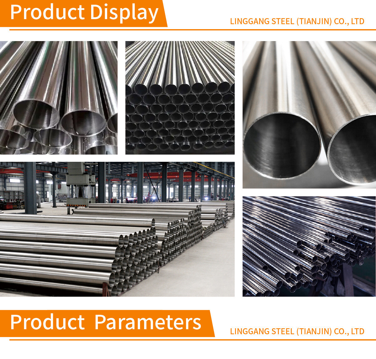 圆管 (1) 304L 316L Sch40 Ss Hollow Tube Welded Stainless Steel Tube Pipe