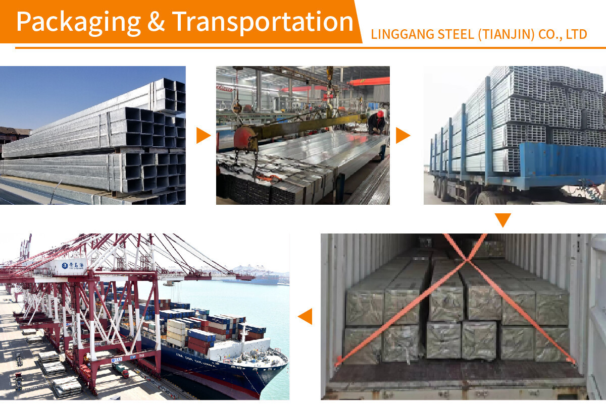 Galvanized Square Steel Pipe Pre-Galvanized Scaffold Steel Tube ASTM 12m Hollow Section GI Rectangular Pipe