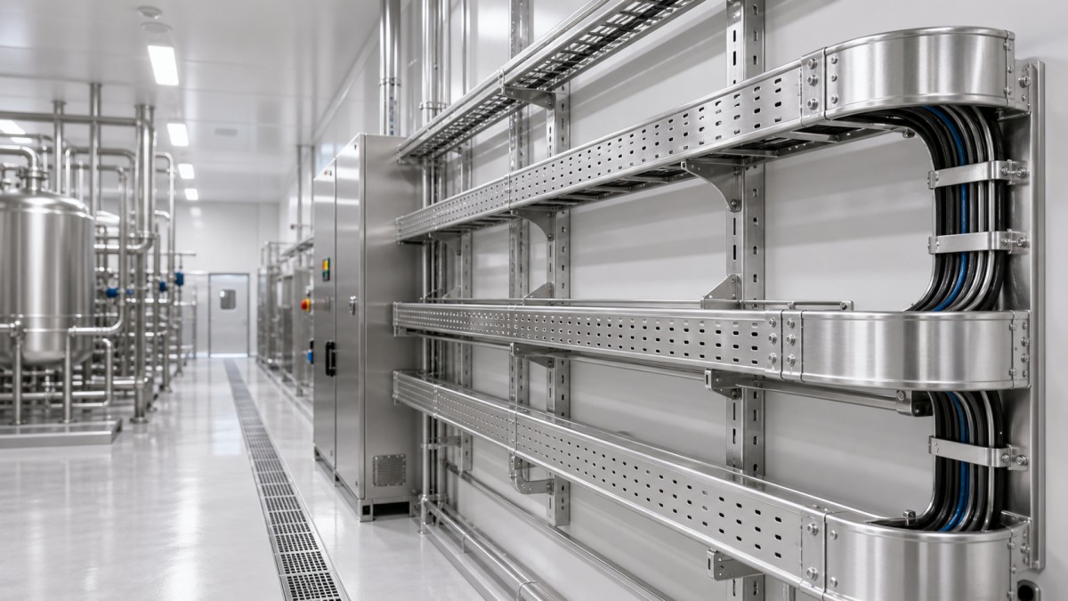 stainless-steel-food-pharma-cable-tray-cover Stainless Steel Cable Tray for Food and Pharma Plants