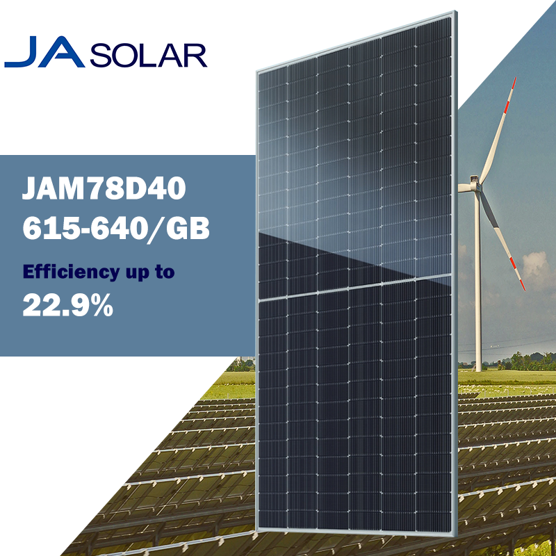 JA Solar Deep Blue 4.0 615W 625W 635W 640W Bifacial Double Glass Modules JA Solar Deep Blue 4.0 615W 625W 635W 640W Bifacial Double Glass Modules