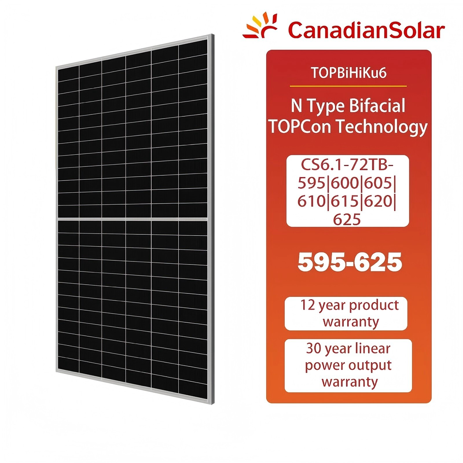 Canadian Solar TOPBiHiKu6 590-620w
