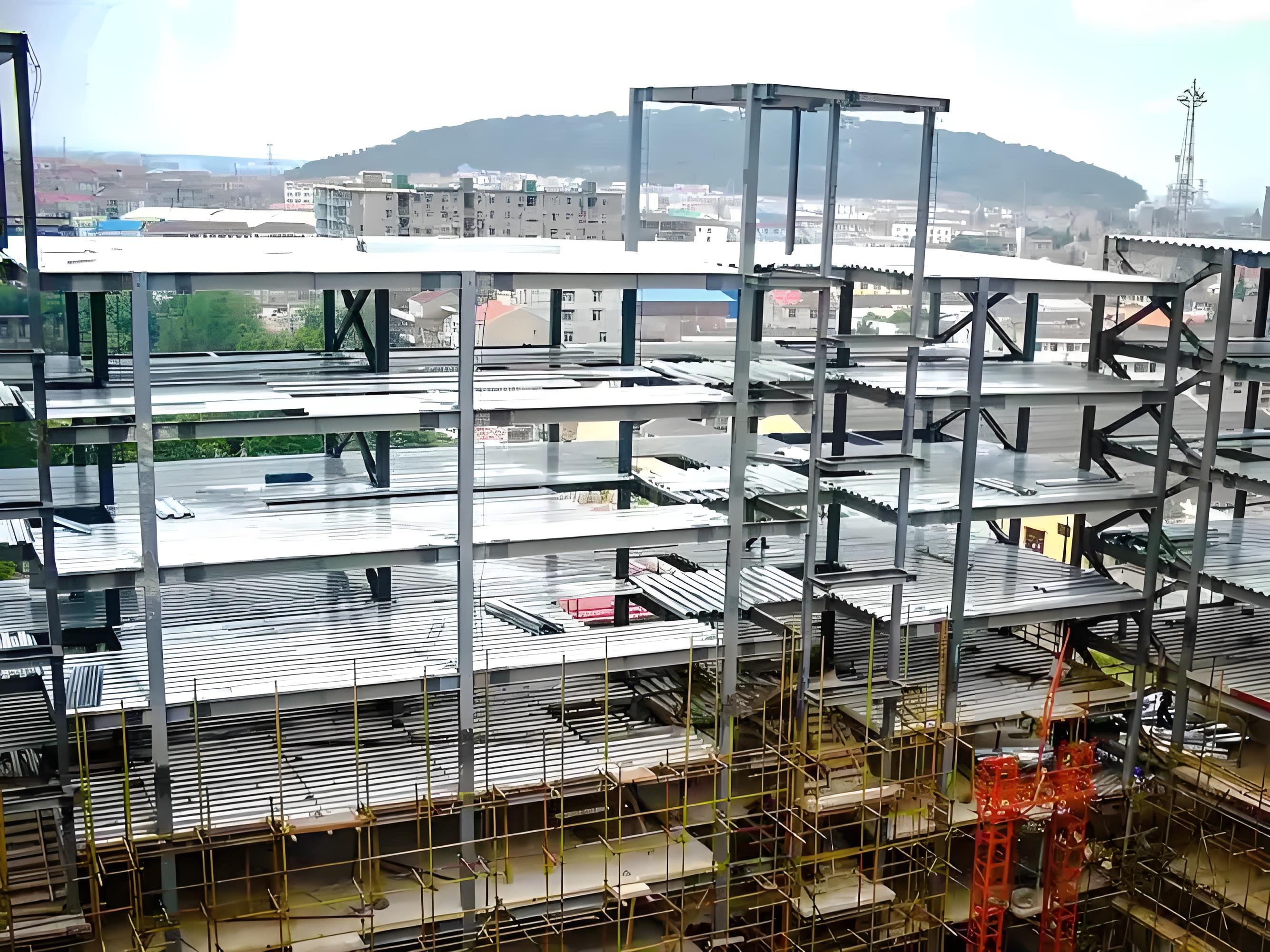 Multi-storey plant steel structure