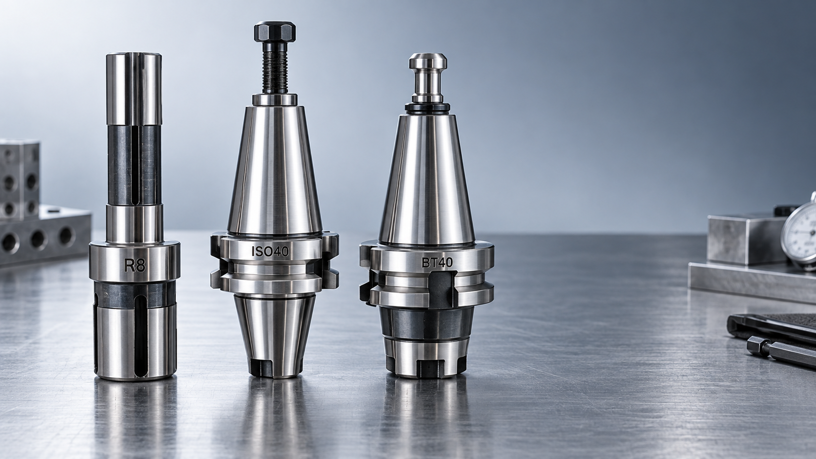 Milling Machine Spindle Tapers: R8, ISO 40, and BT40 Compared